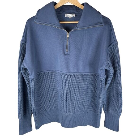 Haven Well Within Sweaters - Women's Blue Half-Zip Sweater (M/L)